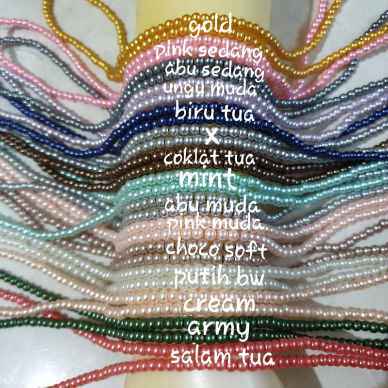 Mutiara Berat/Sintetis 4mm Per 1 Renteng +-200 butir