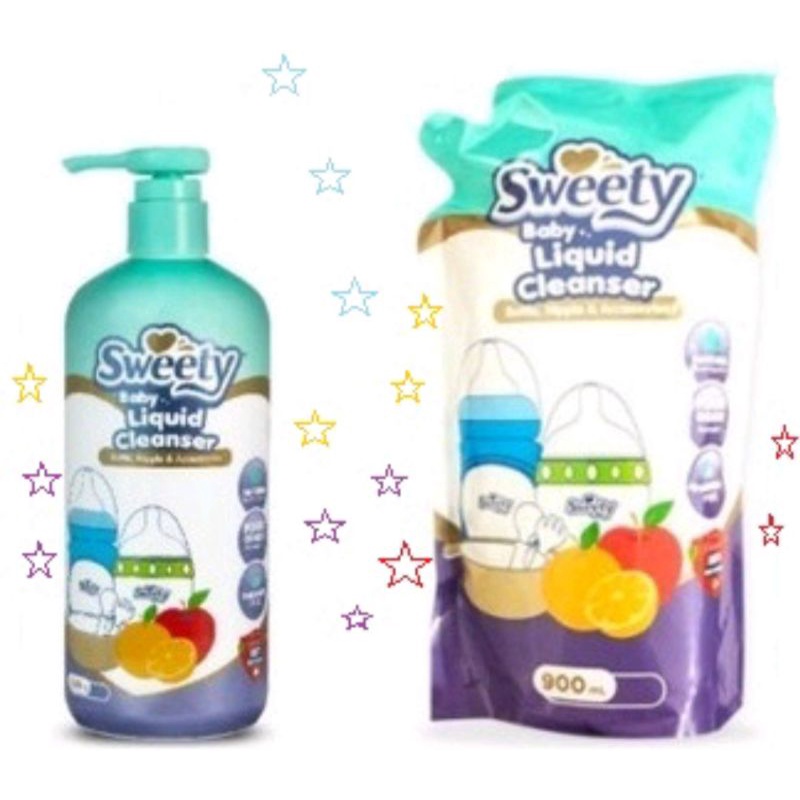 SWEETY Liquid Cleanser Bottle 450ml 500ml 900ml / Sabun cuci botol sweety