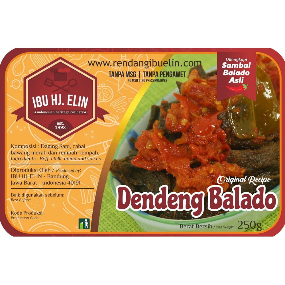 

Dendeng Balado 250 gram - Rendang Ibu Elin