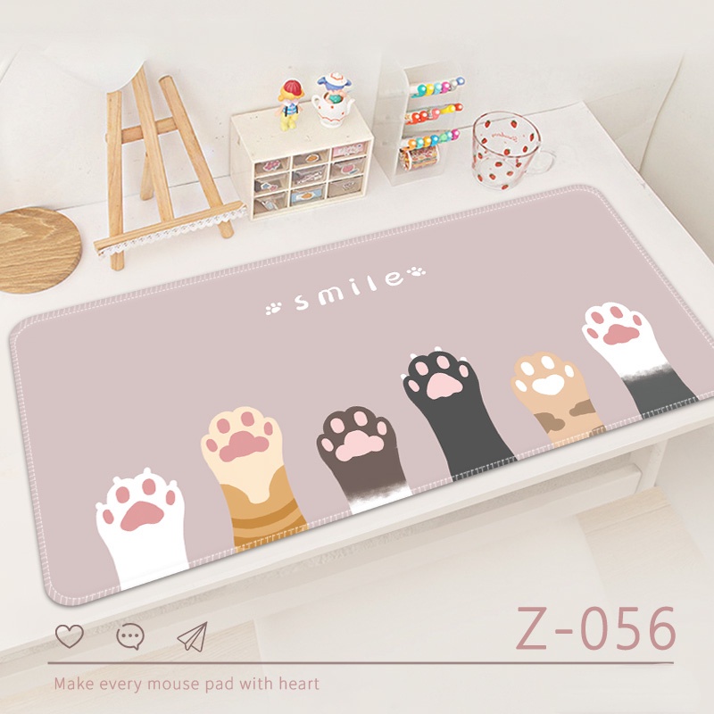 Mouse Pad Ukuran Besar Tebal Motif Kartun Warna Pink