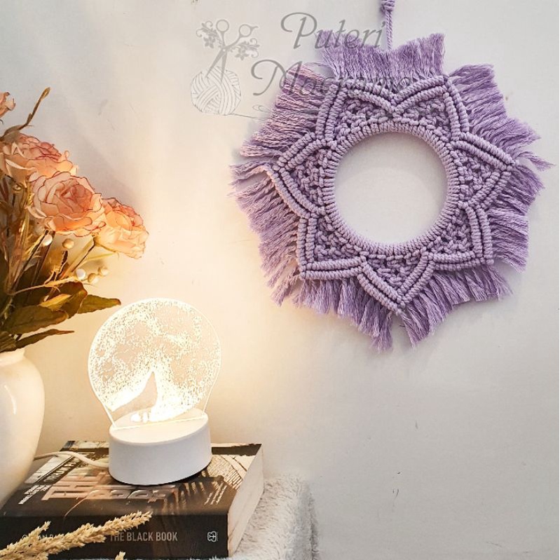 Hiasan Dinding Macrame Mandala