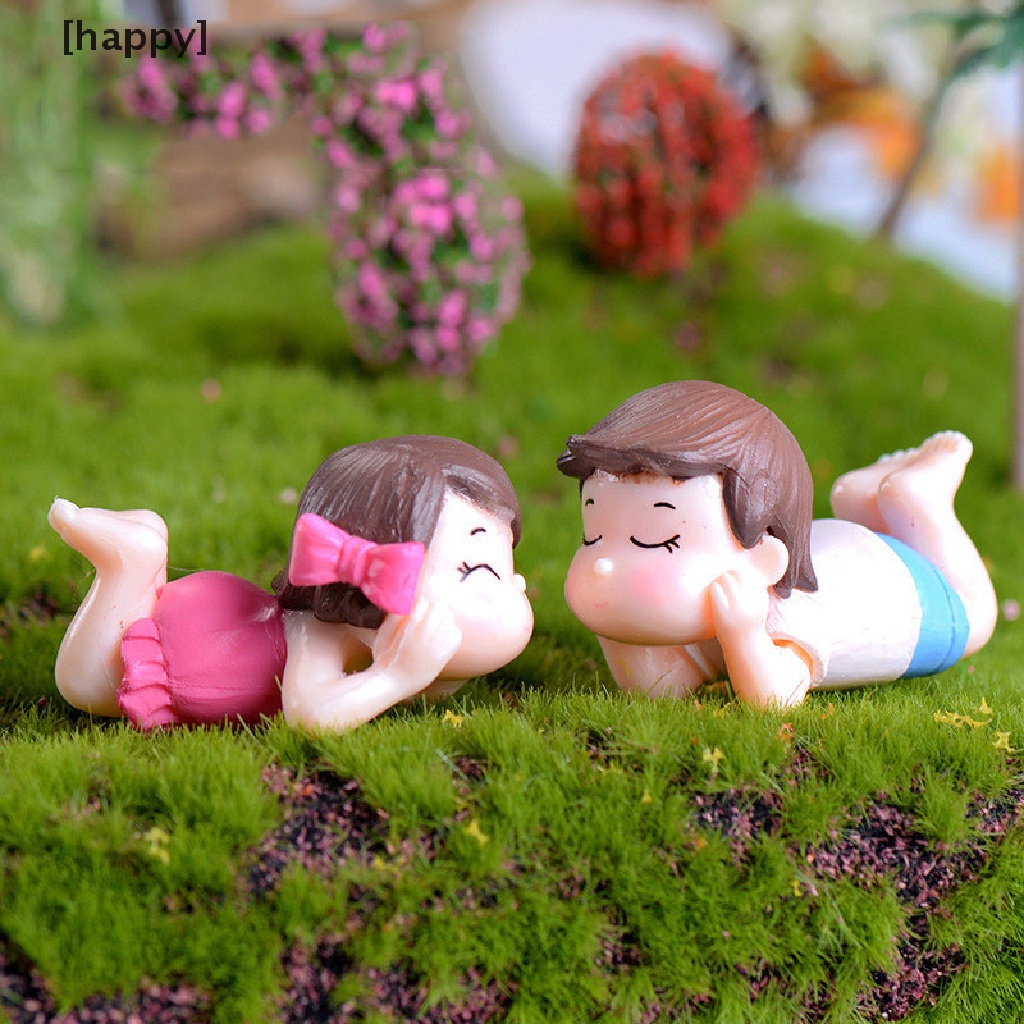 Ha 1 Pasang Miniatur Pasangan Kekasih Untuk Dekorasi Taman Minifairy Garden Diy