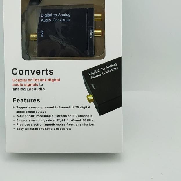 ✮ PAKET Converter Optik Audio to RCA + Kabel Optic Toslink dan Kabel RCA 3 to 3 untuk TV Ke Speaker