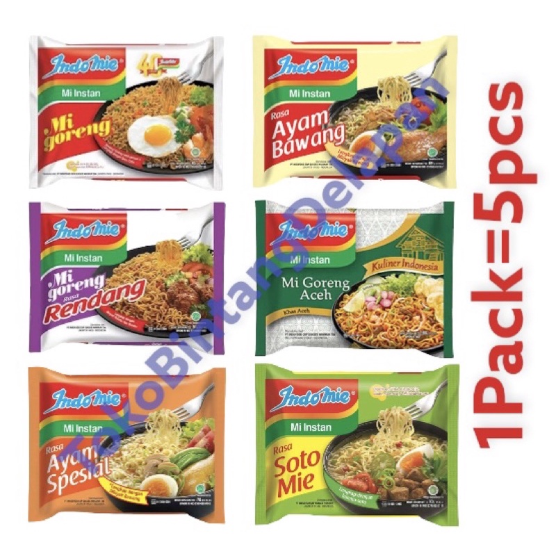

Indomie(Goreng/Kari/Ayam Bawang/Ayam Special/Soto/Rendang/Aceh)