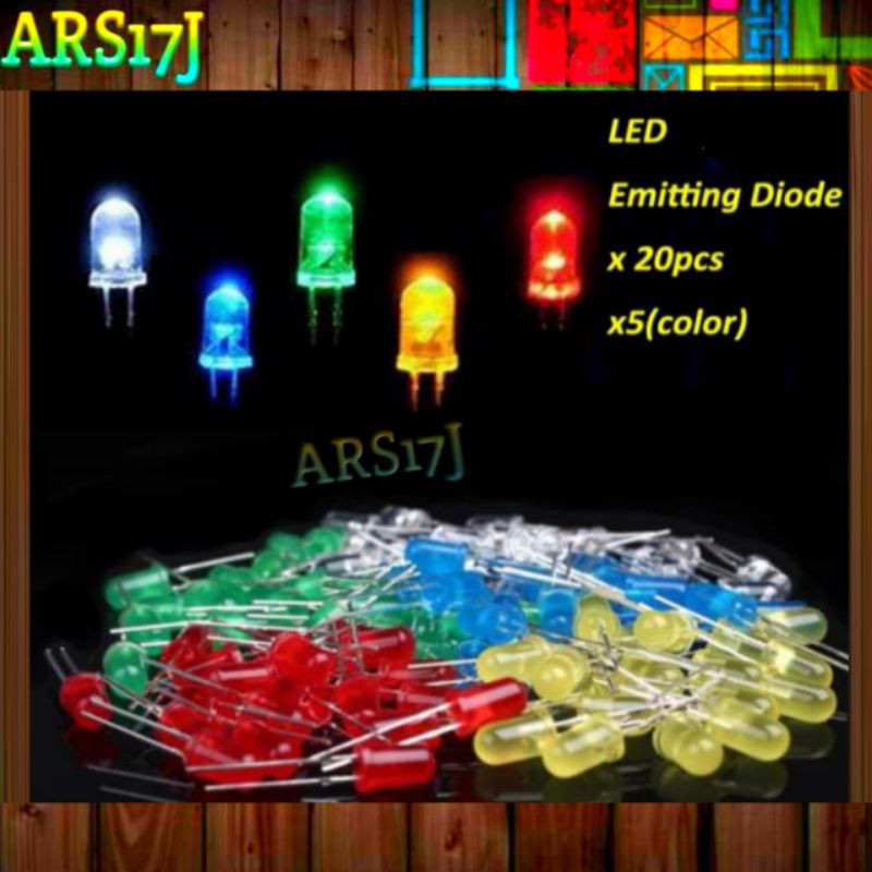 led 100pcs Warna isi 100biji