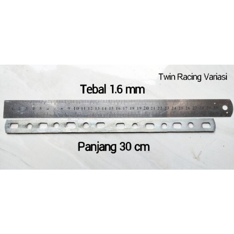 Breket / Mistar 30cm x 1.6mm Dudukan Knalpot Racing (Plat Besi Serbaguna)