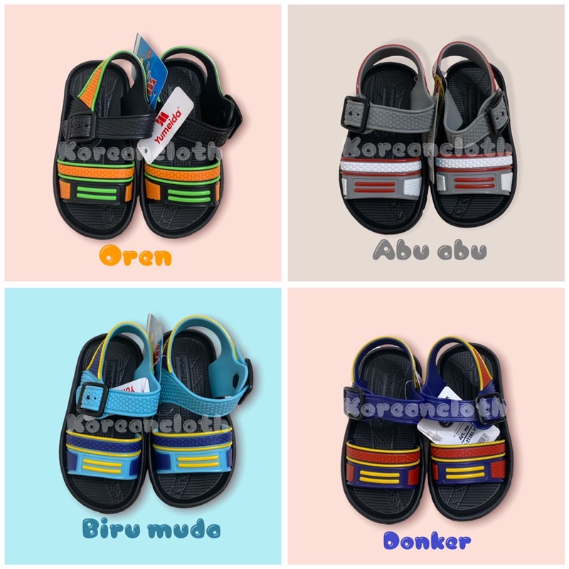 Yumeida 21101 Sandal Anak Balita Laki-Laki Sandal Gunung Tali Belakang ukuran 18-23