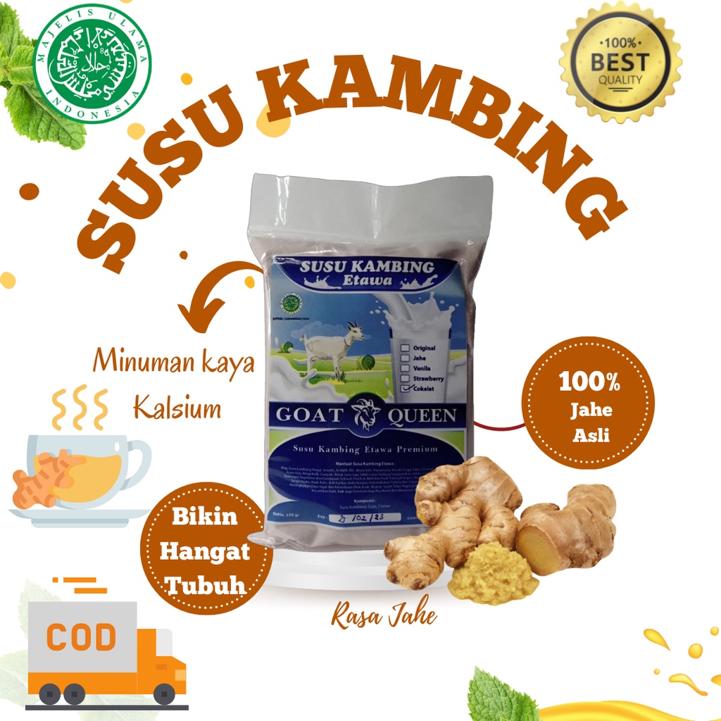 

Susu kambing Bubuk Etawa Goat Milk Rasa JAHE asli Herbal