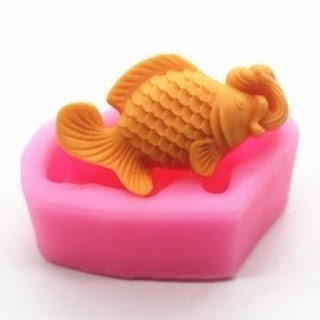 Cetakan Silikon Puding Coklat ikan emas