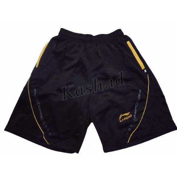 Celana Badminton Lining Celana Pendek Olahraga Voli Futsal Bulutangkis Running Gym Kolor Sport