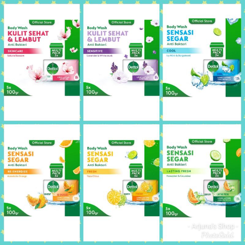 Sabun Batang DETTOL Bundle Besar 5 x 100gr