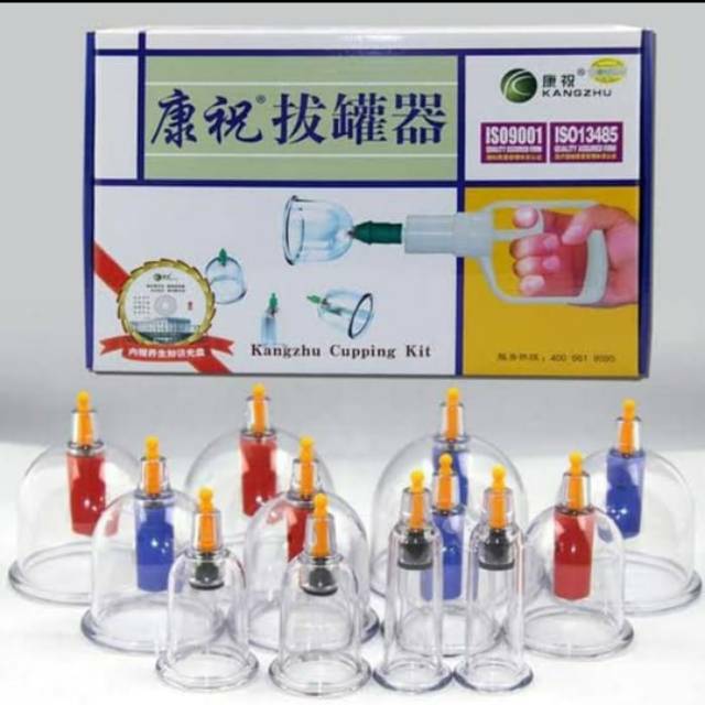 Alat bekam kang Zhu isi 12 / kop angin isi 12 kang zhu