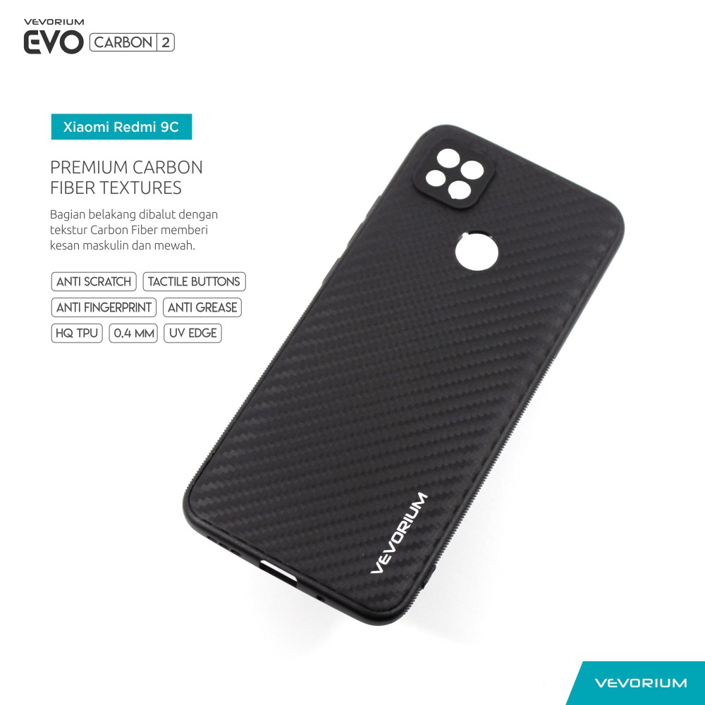 VEVORIUM EVO CARBON Xiaomi Redmi 9C Soft Case Softcase Premium Tekstur