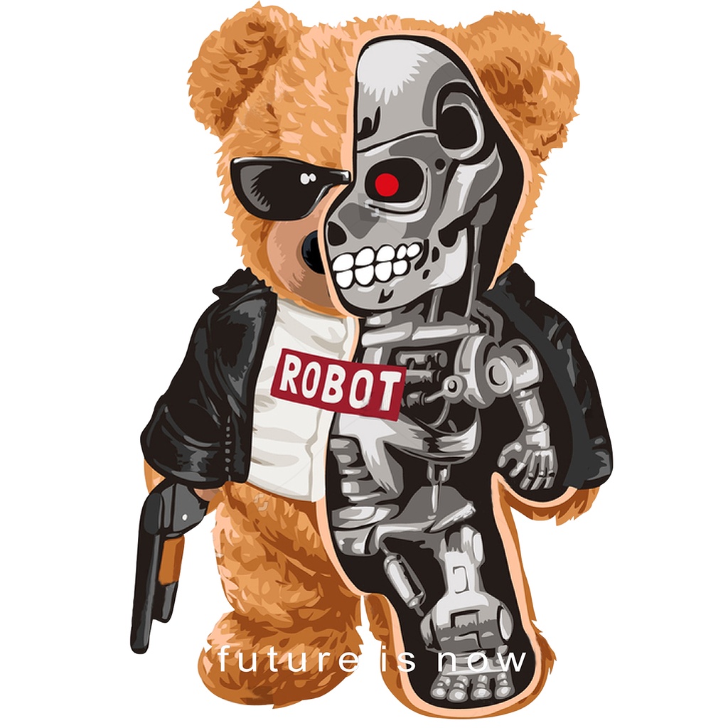 Kaos Oversize Gambar Robot