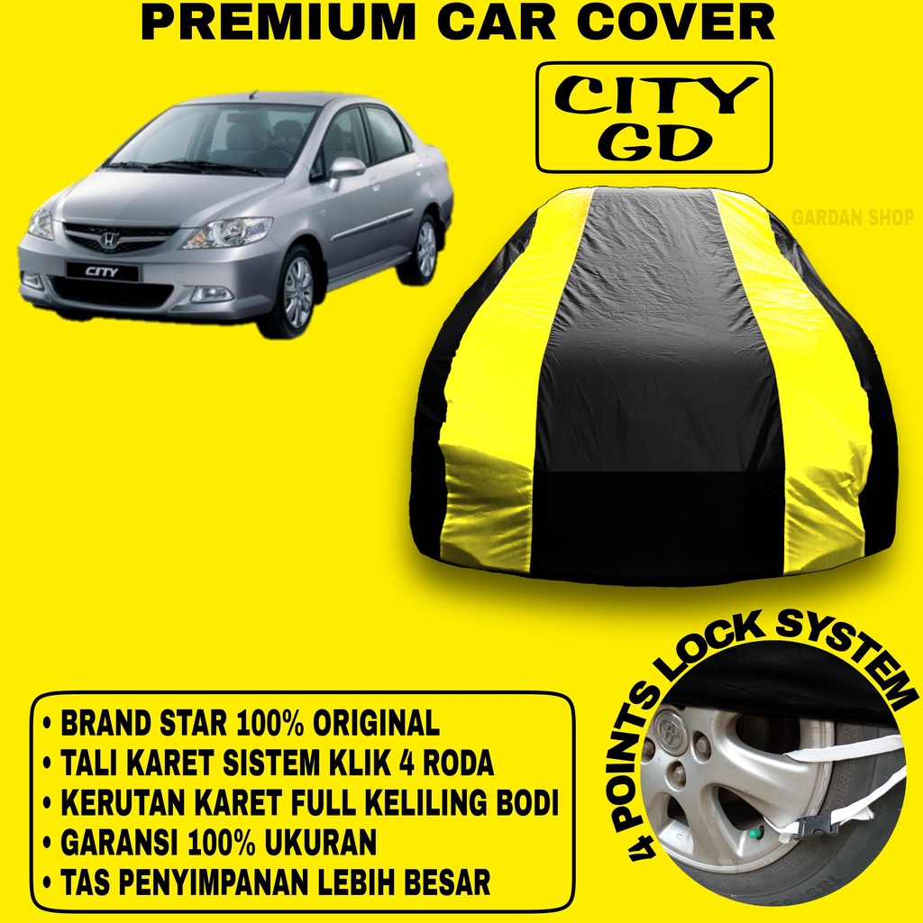 Body Cover CITY GD Sarung Strip KUNING Penutup Pelindung Bodi Mobil City Gd PREMIUM