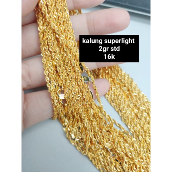 Dewasa &amp; anak Rantai kalung anak dan dewasa emas asli kadar 700 70% tambang 1 2 3 4 5 6 7 8 gr lilit korea superlite