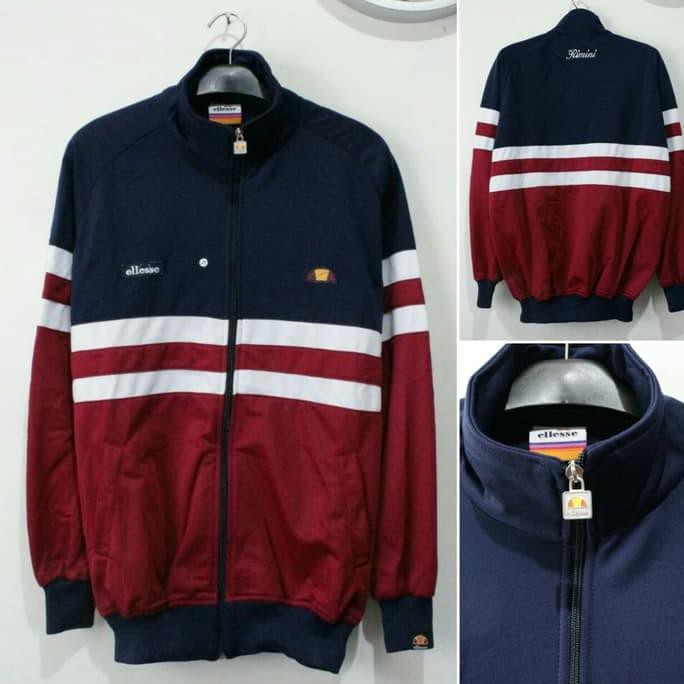 JAKET TRACKTOP ELLESSE RIMINI MAROON NAVY