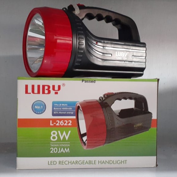 Jual LUBY - SENTER RECHARGEABLE L2622 (NYALA PUTIH) Indonesia|Shopee ...