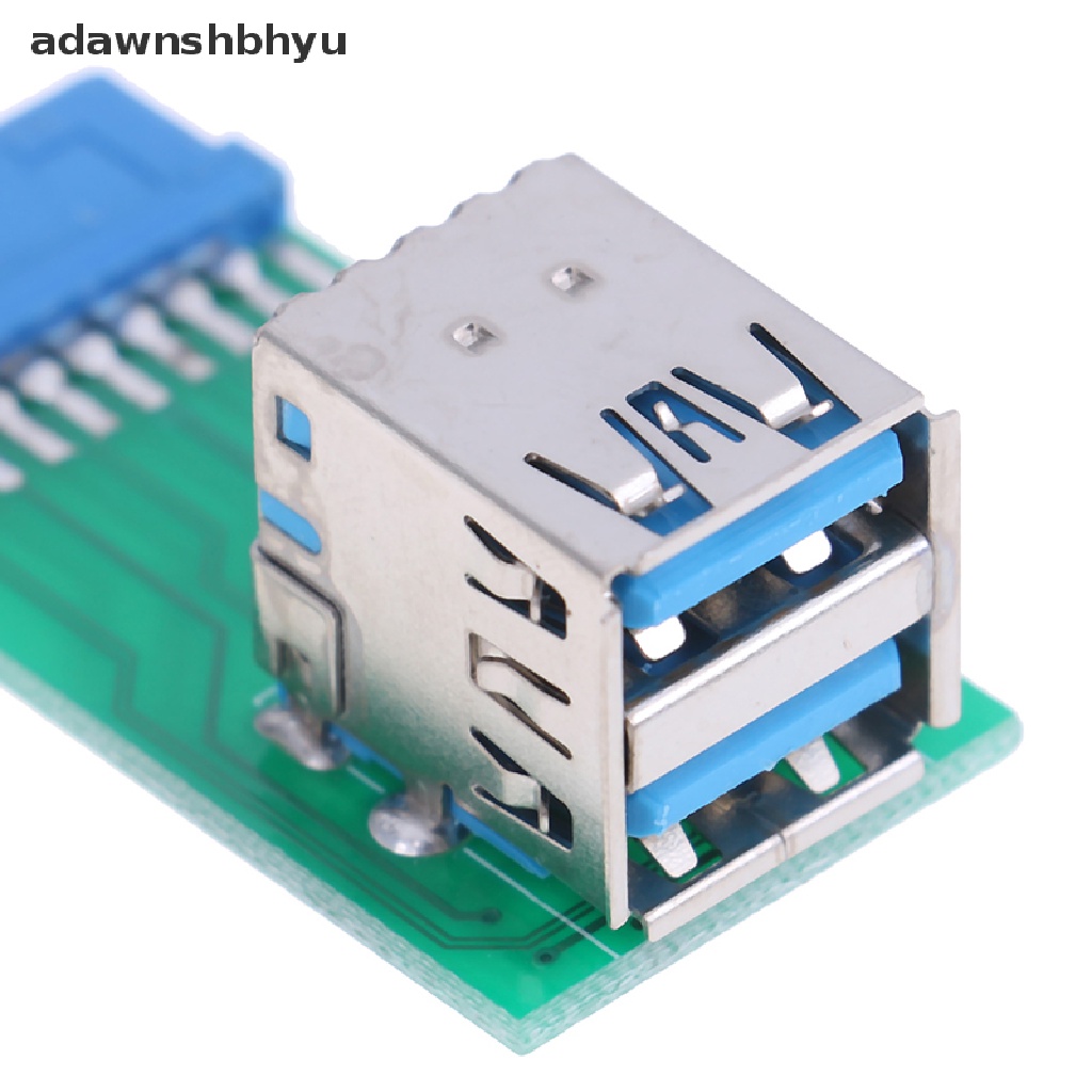 Header adawnshbhyu 1Pc Motherboard 20Pin Ke 2port USB 3.0 Type A Female Port HUB Adapter