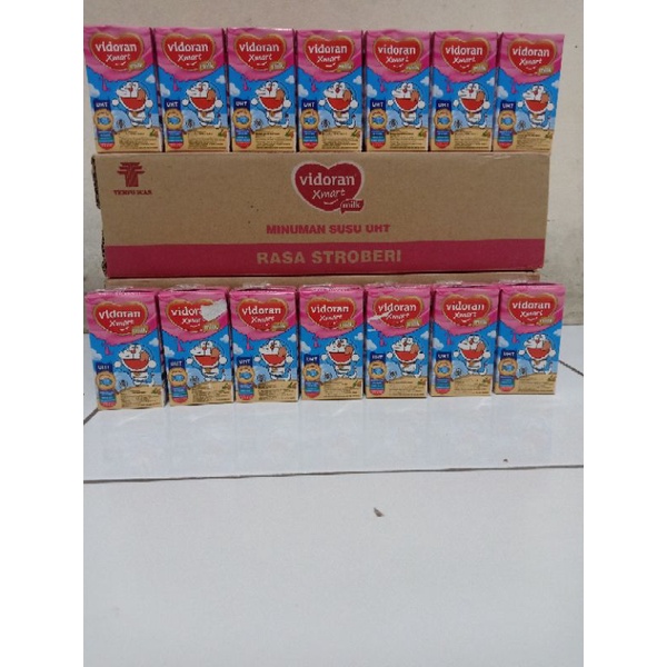 

vidoran xmart uht strawberry 110 ml / 1 karton isi 40 pcs