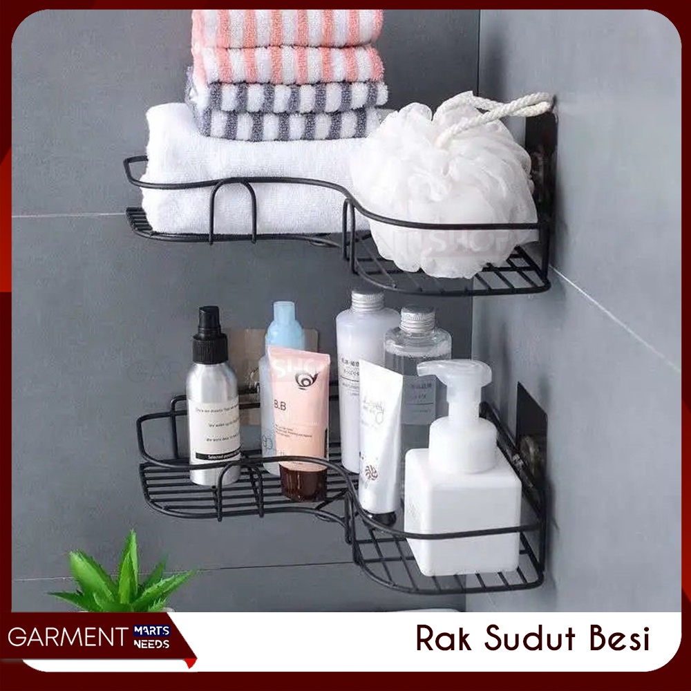 DUWA - Rak Susun Siku Gantung Kamar Mandi Toilet Tempat Sabun Skincare Multifungsi