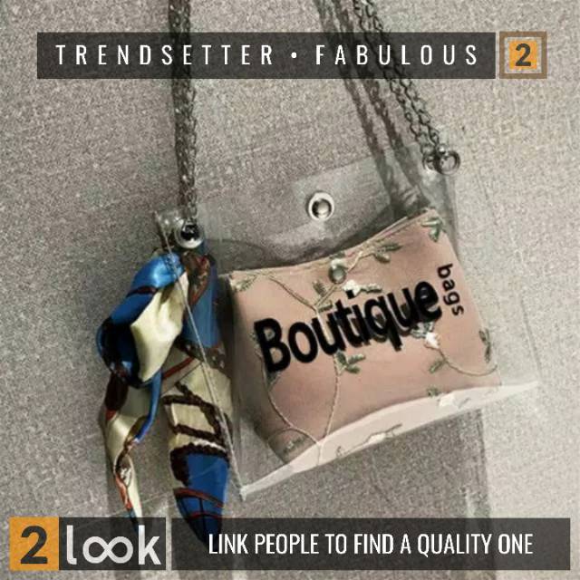 2look - TAS SELEMPANG Boutique Korea Transparan - Tas Selempang Wanita