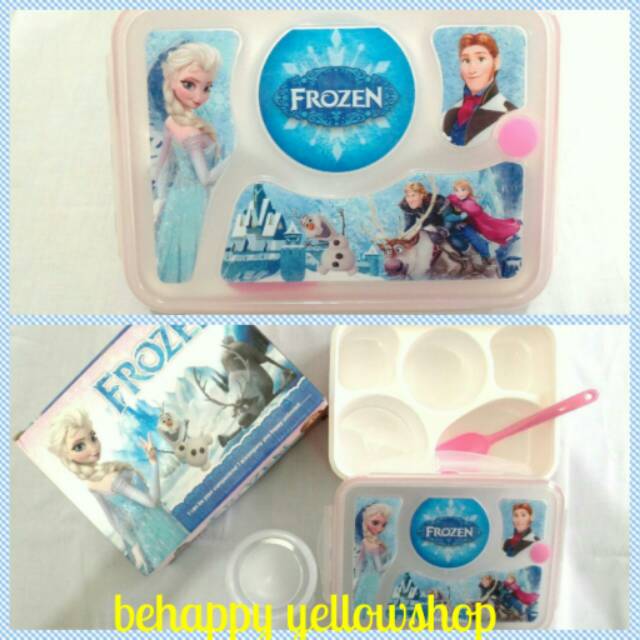 LUNCH BOX / KOTAK MAKAN SEKAT PLASTIK 5 IN 1 FROZEN