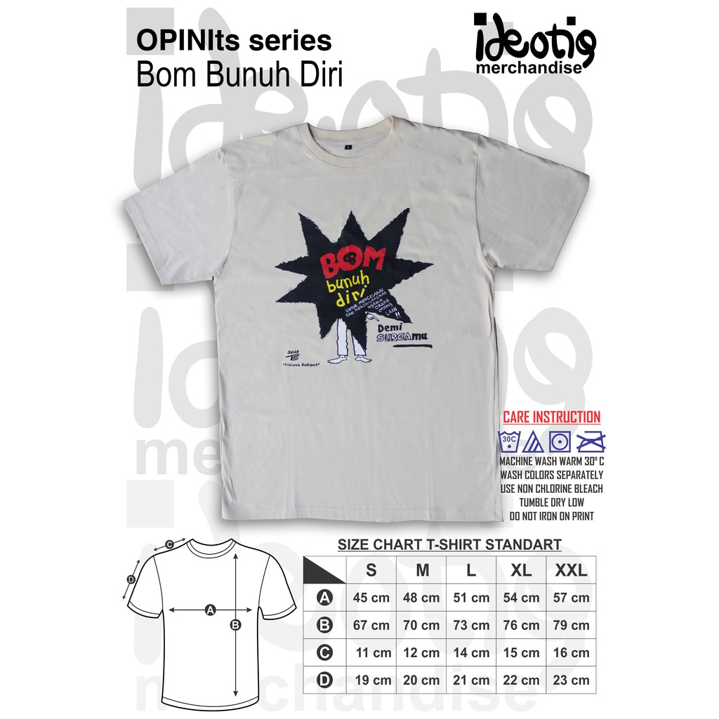 Jual Kaos Karikatur Bom Bunuh Diri Official Merchandise Karya Kartunis Inisial Ts Shopee