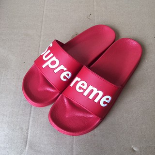  Sandal  Slide Pria Sandal  Selop Sandal  Supreme  Hitam Merah 