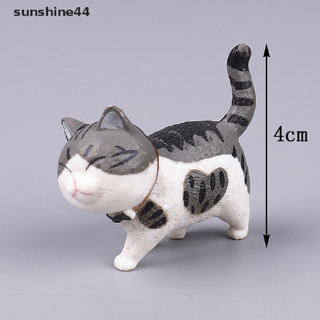 Sunshine 1PC Mainan Action Figure Kucing Mini Bahan PVC Untuk Dekorasi