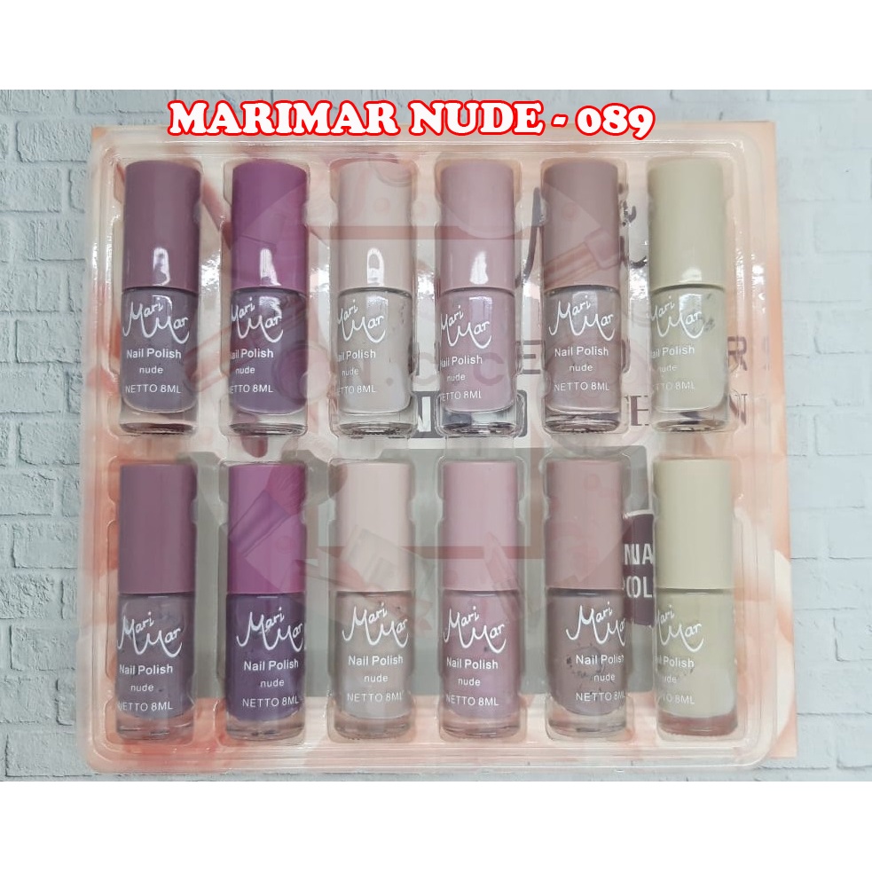 ^ KYRA ^ Marimar Kutek Nail Polish Cutex Nude Color Series Cat Kuku - Per Box (isi 12 Pcs)