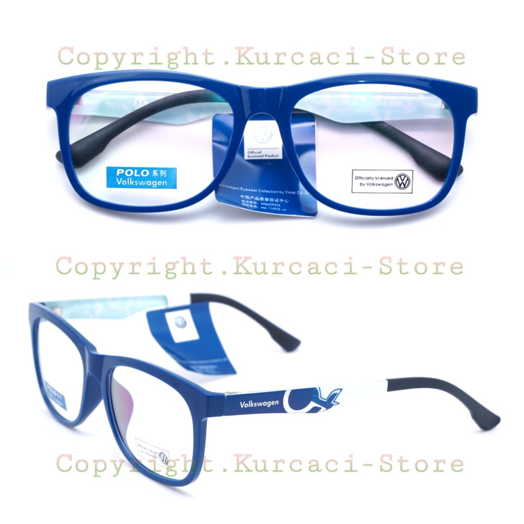 OBRAL Kacamata Volkswagen 12039 original Pria Wanita Kotak Oversize Limited Stock, Kacamata Branded