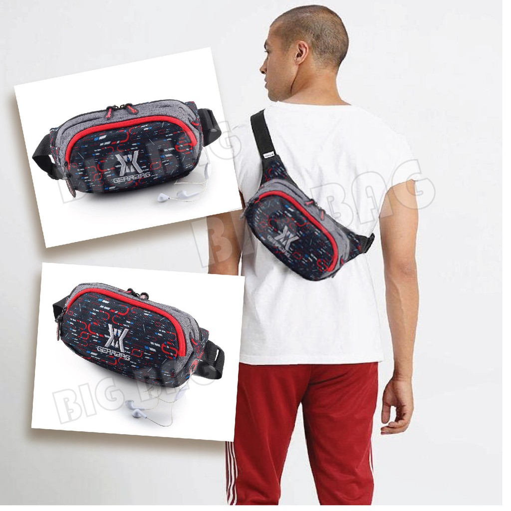 Gear Bag MATRIX Port - 13105 - Waistbag WITH EARPHONE HOLE - Tas Selempang Pria Tas Pinggang Groovy