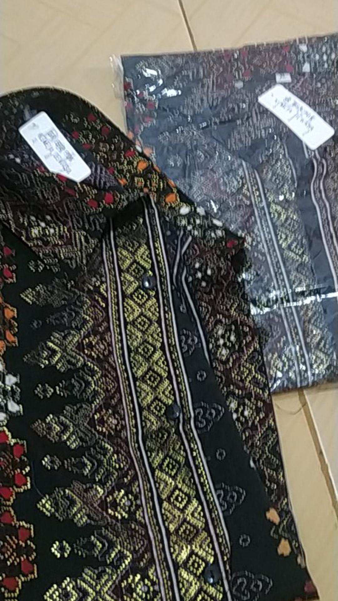 Dlshop Kemeja Batik Toraja Prada Foil Model Klep Intip(real Pict)