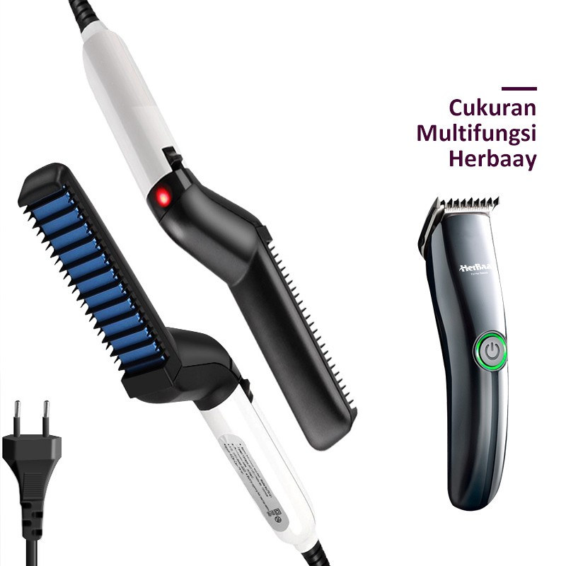 

Herbaay Sisir Pelurus Rambut + Clipper Rambut Listrik