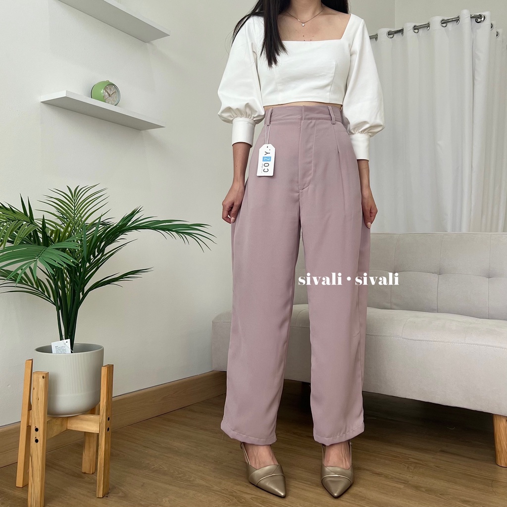 Rozel Pants 299 - Loose Pants Trousers Wanita - Celana Anti Kusut - Celana Kulot Wanita - Celana Kantor Formal / Casual