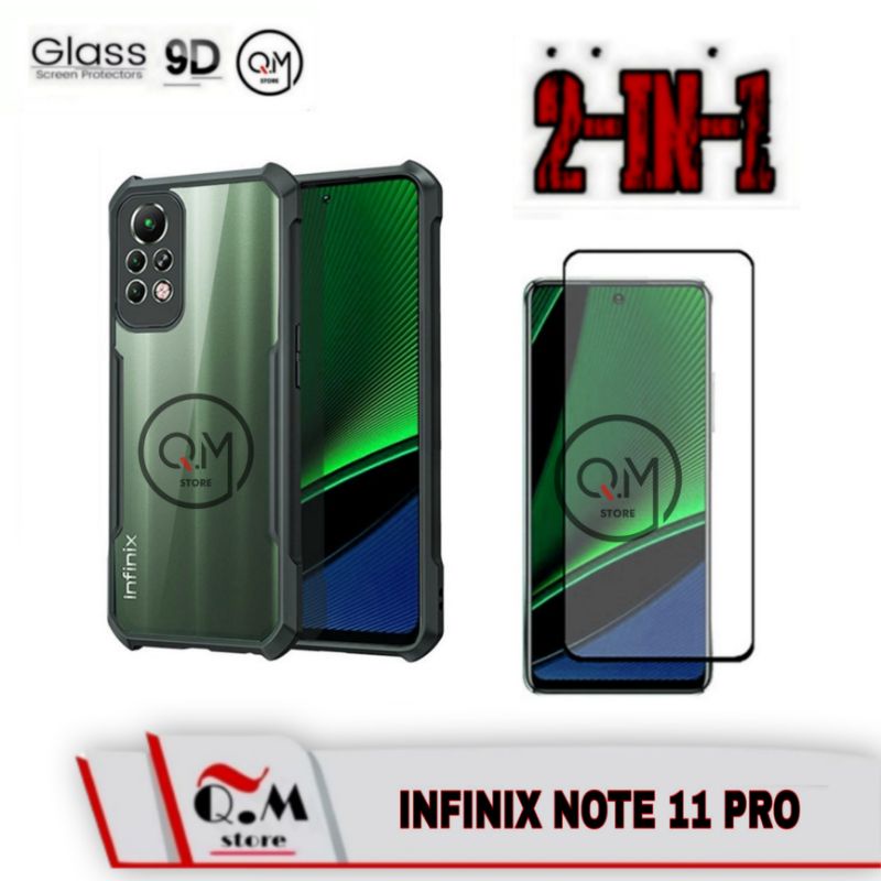 PAKET 2IN1 Case INFINIX NOTE 11S/11 PRO /Infinix Note 10/10 Pro/Note 10 Pro NFC Softcase Transparan