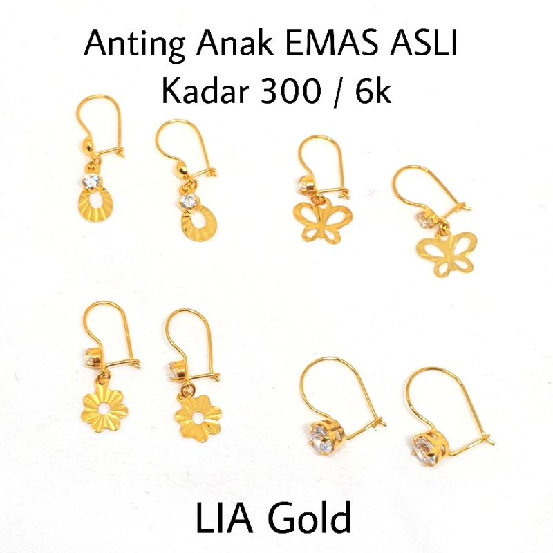 Anting Dessy EMAS Asli Kadar 300 / 6K ( TOKO MAS LIA GOLD BEKASI )