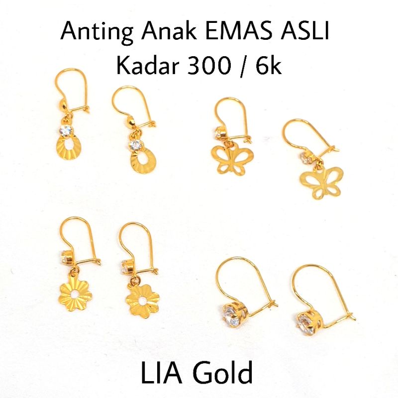 Anting Dessy EMAS Asli Kadar 300 / 6K ( TOKO MAS LIA GOLD BEKASI )