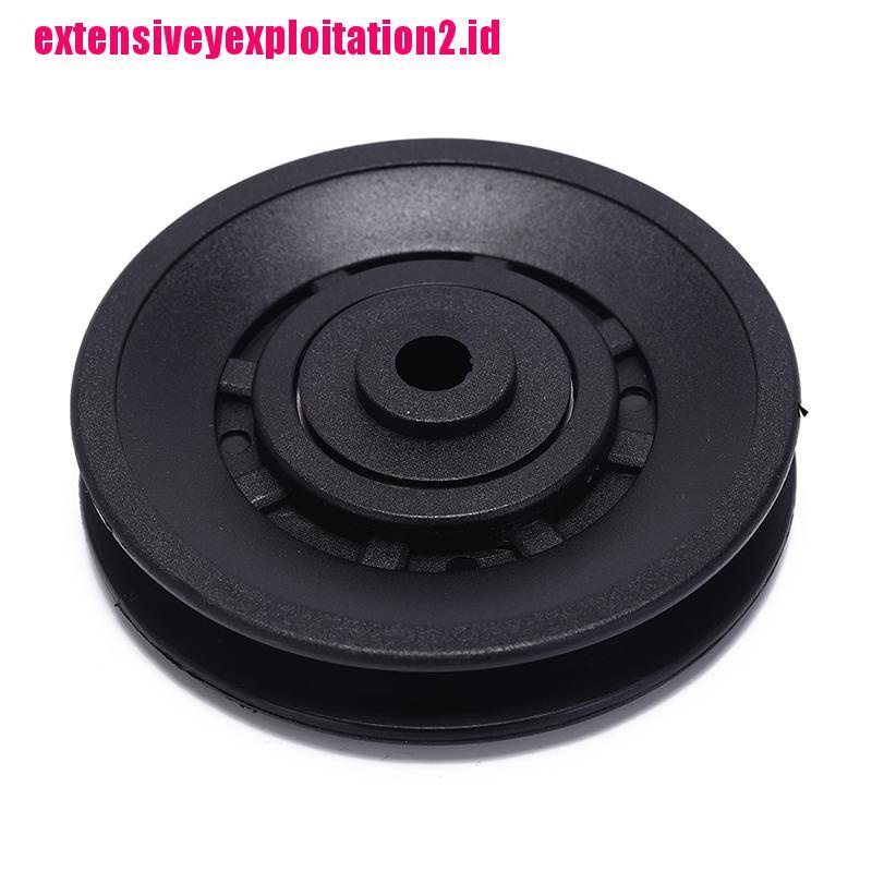 &lt; E2id &amp; &gt; 1pc Roda Bearing Pulley 90mm Warna Hitam Untuk gym