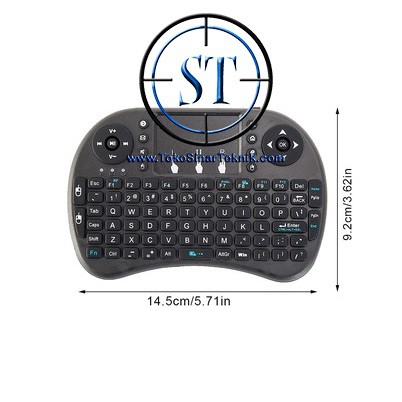 Aksesoris Gadget Keyboard Wireless Mini 2.4G dengan i8 Touchpad untuk KODI Android Smart TV Box PC