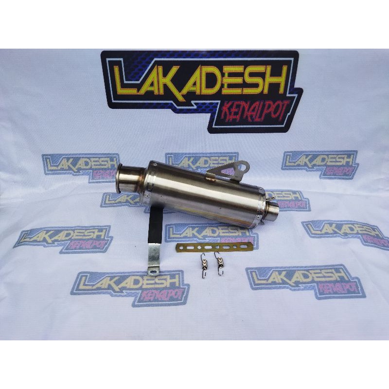 SILENCER (ONLY) KNALPOT CINCIN POLOS/LASER NAMA (INLET 38/50) ALL MATIC BEBEK SPORT