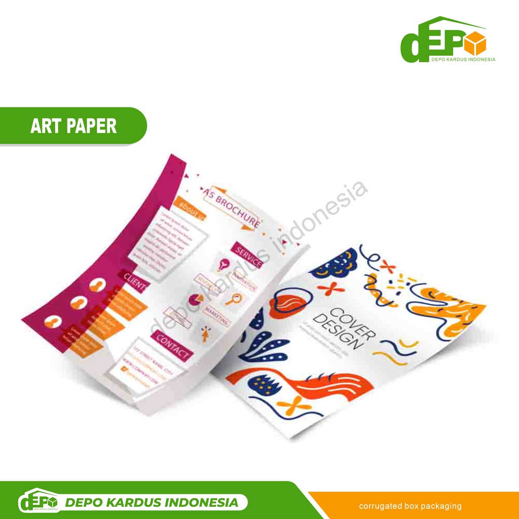 Cetak Art Paper (CUSTOM) Cetak Kertas - Poster - Brosur - Flyer - Undangan - Depo Kardus