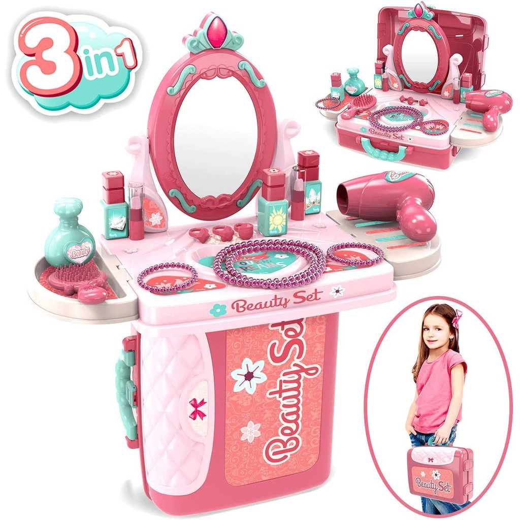 3IN1 Beauty Playset Mainan Make up Dandan