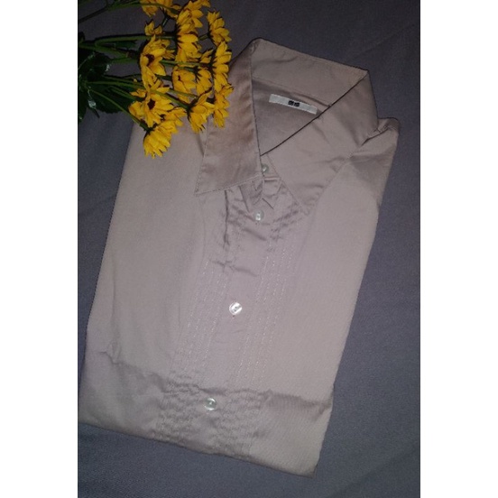 BAJU ATASAN WANITA / BAJU KEMEJA CREAM /BAJU KOREA MURAH SIMPLE