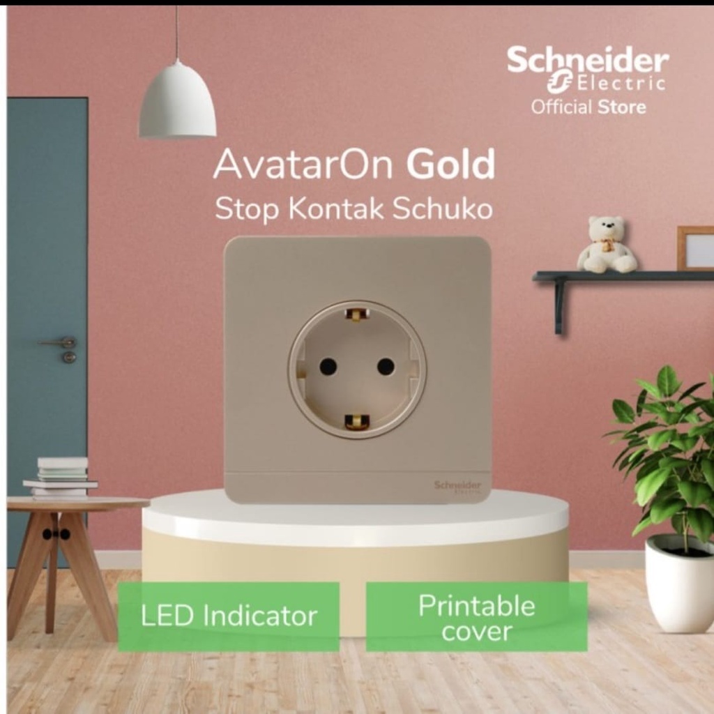 Stop Kontak Schneider AvatarOn Gold E83426_16S_WG_G3