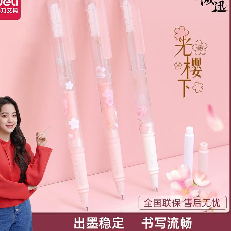 

mnb27⭐ Deli Roller Pen / Pulpen Roller dengan Refill 6pcs Desain Sakura A938⭐thanks.
