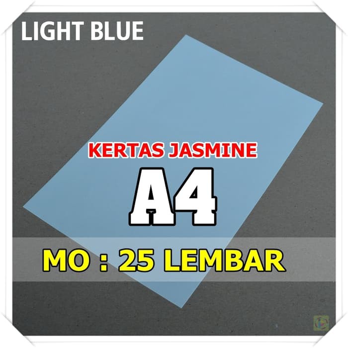 

Dijual Kertas Karton Jasmine / Paper Flower A4 LIGHT BLUE BIRU MUDA Terlaris