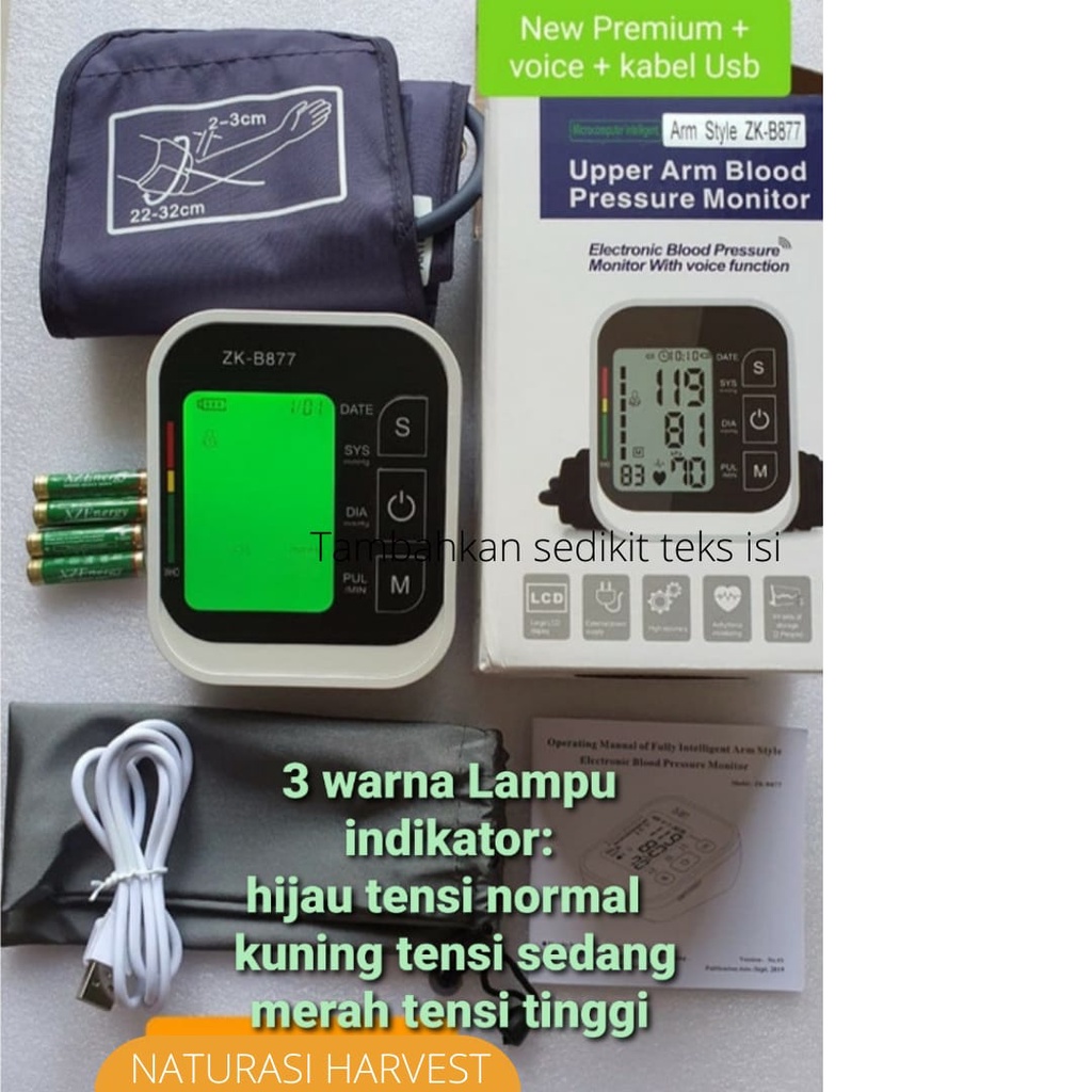 Tensimeter digital Blood Pressure electronic alat pengukur tekanan darah di lengan atas