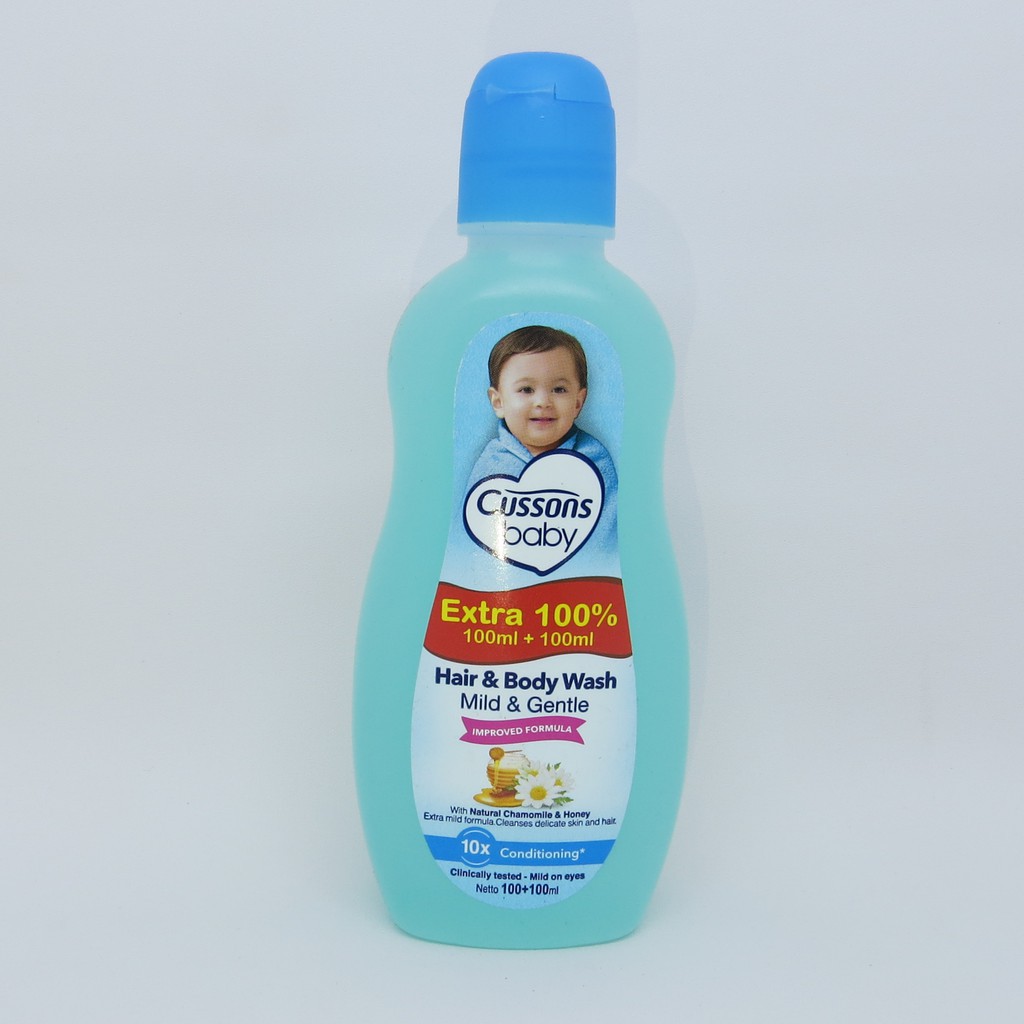 CUSSONS BABY MILD &amp; GENTLE HAIR BODY WASH 100+100ML